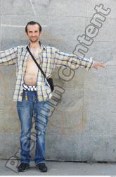 Whole Body Man T poses White Casual Slim